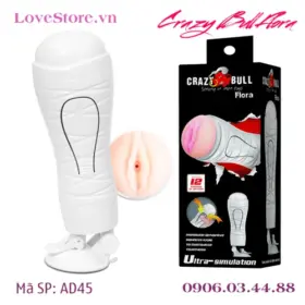Cốc thủ dâm có rung gắn tường Crazy Bull Flora