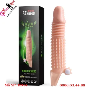 bao cao su đôn dên gai có rung 2 đầu dd14B