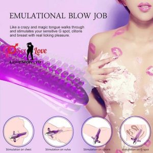 Máy rung ngón tay hình lưỡi liếm âm đạo cho phụ nữ cực thích