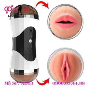 Cốc thủ dâm hai đầu âm đạo và miệng phụ nữ cho nam khoái cảm cực thích