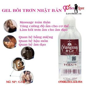 Gel bôi trơn Nhật Bản massage toàn thân Vanessa & Co