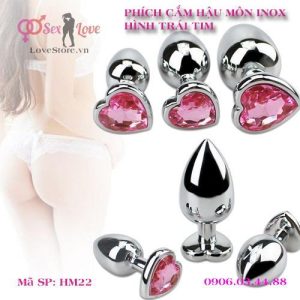 Bộ 3 phích cắm hậu môn hình trái tim