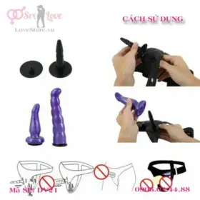 Cách tháo lắp dương vật giả 2 đầu DV21