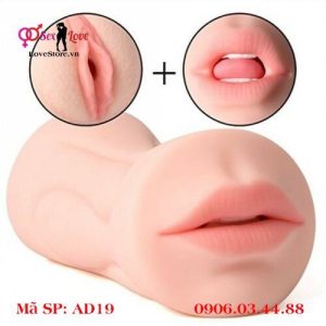 Đồ chơi âm đạo giả hai đầu Silicone mềm mịn se khít