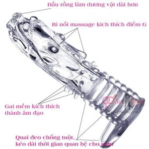 Alternative view of Bao cao su đôn dên đầu rồng có quai đeo