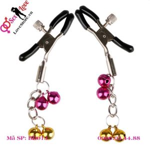Đồ chơi kẹp núm vú 4 chuông có thể điều chỉnh kích thước kẹp