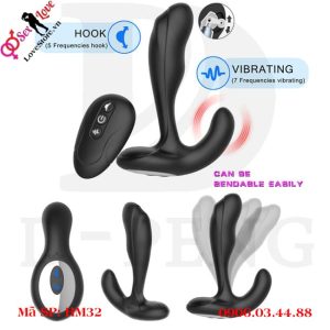 Alternative view of Máy massage tuyến tiền liệt 7 chế độ rung kích thích hậu môn, điều khiển từ xa HM32