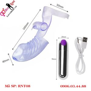 Alternative view of Bao đeo 2 ngón tay rung kích thích điểm G, thủ dâm âm vật giúp phụ nữ lên đỉnh