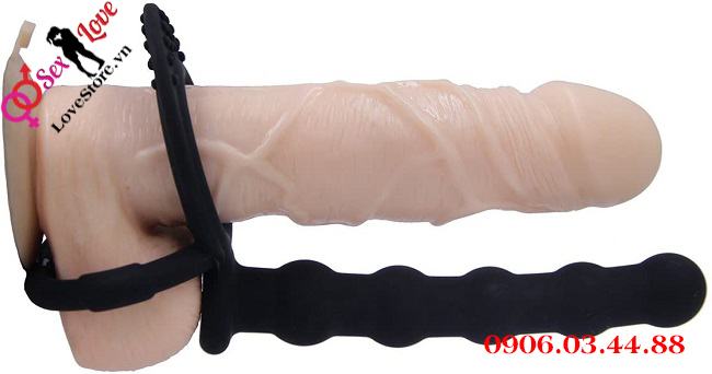 Đồ chơi tình dục vòng đeo dương vật có nhánh phụ kích thích hai lỗ phụ nữ 18