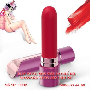 Máy rung son môi 10 chế độ massage âm vật dành cho nữ