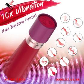 Máy rung son môi 10 chế độ massage âm vật dành cho nữ 9