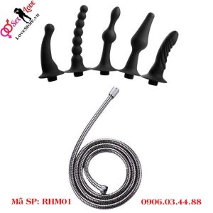 Dụng cụ 5 đầu vòi rửa hậu môn silicon mềm mịn phun nước làm sạch tốt