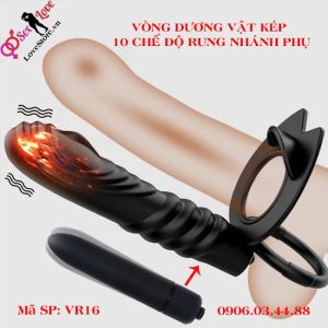Vòng dương vật có nhánh phụ 10 kiểu rung kích thích hậu môn