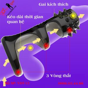 Alternative view of 3 vòng đeo khúc giữa dương vật hở đầu cho nam