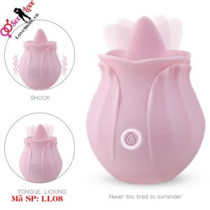 Máy rung lưỡi liếm hình bông hoa dễ thương