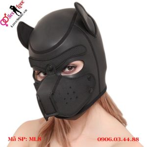 Mặt nạ người lớn hóa trang thành chó ngoan