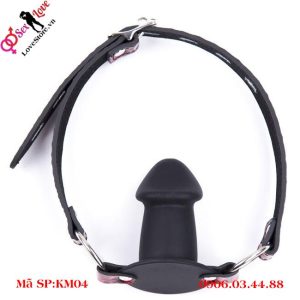 Alternative view of Dương vật giả bịt miệng đen dây đỏ dành cho người lớn