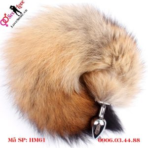 Đuôi cáo gắn hậu môn màu nâu điểm đen 50cm