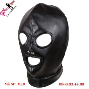 Alternative view of Mặt nạ da đen kín hở miệng có 2 lỗ mũi