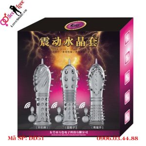 Bộ 3 bao cao su đôn dên Eve có rung mỏng