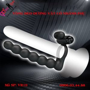 Vòng đeo cậu nhỏ có nhánh phụ kích thích hậu môn 10 chế độ rung