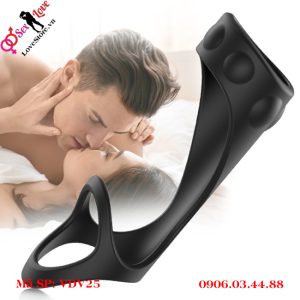 Vòng đeo dương vật silicon 2 trong 1 dành cho cặp đôi