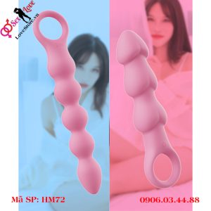 Máy rung hậu môn & âm đạo 5 hạt tròn 3 đốt tim cho cặp đôi vợ chồng HM72