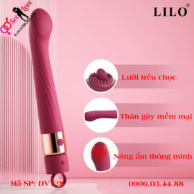Máy rung đôi có lưỡi kích thích 10 chế độ rung liếm LiLo 3