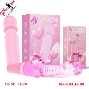 Chày rung đa năng 10 chế độ rung kèm đầu dương vật