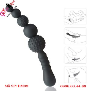 Alternative view of Thanh 5 hạt mát xa tuyến tiền liệt bằng silicone có tay cầm