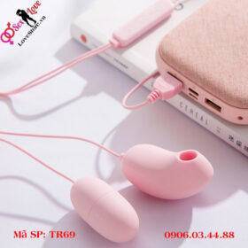 Trứng rung tình yêu 2 đầu bú mút rung siêu kích thích 11