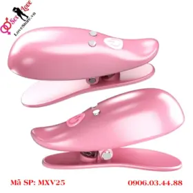 2 chiếc kẹp rung núm vú Pretty Love Leaf