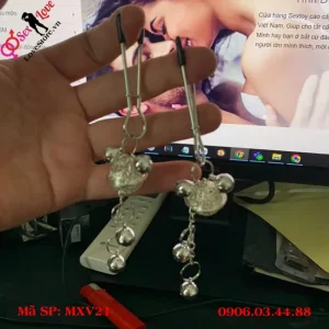 Cặp đôi kẹp đầu ti 5 chuông cho nam nữ