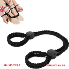 còng tay mắc cá chân bằng dây thừng màu đen