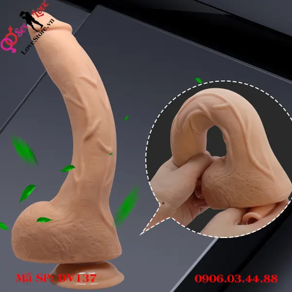 Dương vật giả cong dài 27cm kích thích điểm G tốt