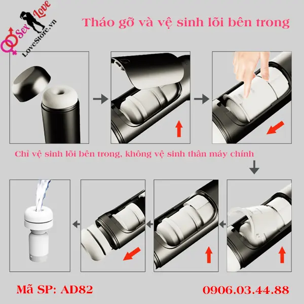 Cách tháo cốc thủ dâm điện tử Universe Black Hole để vệ sinh làm sạch