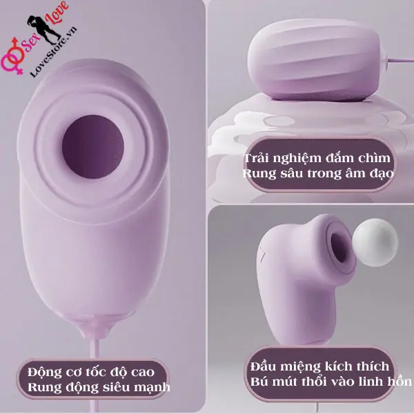 Chất liệu trứng rung Jiuuy 3 đầu mềm mịn an toàn cho người sử dụng