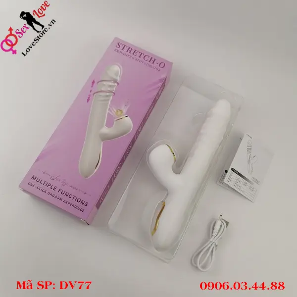 Dương vật giả cầm tay hạt xoay rung thụt cho nữ