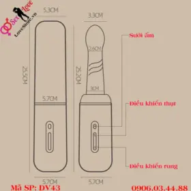 Kích thước máy làm tình cỡ nhỏ cho nữ dv143