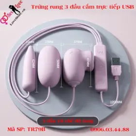 Trứng rung 3 đầu Jiuuy cắm nguồn trực tiếp USB
