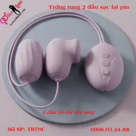 Trứng rung Jiuuy 2 đầu sạc lại pin