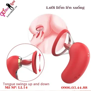 Lưỡi liếm lên xuống tạo kích thích