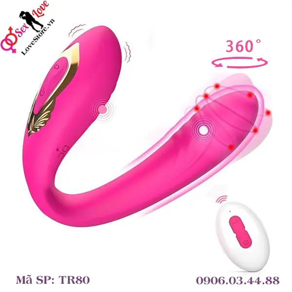 Trứng rung tình yêu chữ U rung ngoáy 10 chế độ TR80