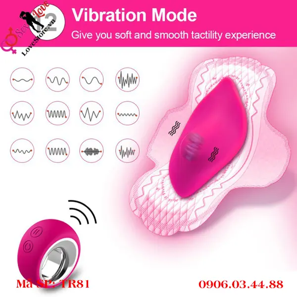 Máy rung bướm 12 chế độ rung điều khiển từ xa không dây