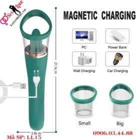 Kích thước đồ chơi 2 đầu kích thích điểm G, lưỡi liếm bú mút LL15