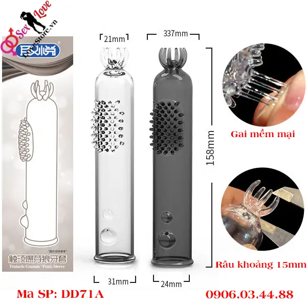 Bao cao su đôn dên siêu mỏng dd71A