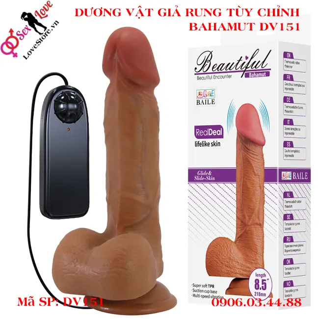 Dương vật giả rung tùy chỉnh Bahamut DV151