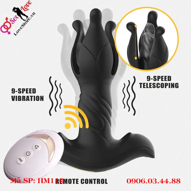 Máy rung điều khiển từ xa tạo lực giật, rung mạnh kích thích hậu môn HM110