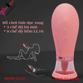 Đồ chơi tình dục rung 3 chế độ bú mút 9 chế độ liếm LL16