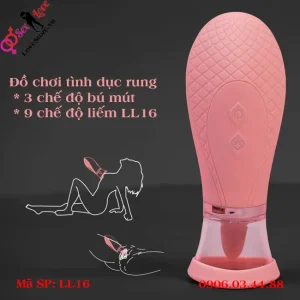Đồ chơi tình dục rung 3 chế độ bú mút 9 chế độ liếm LL16